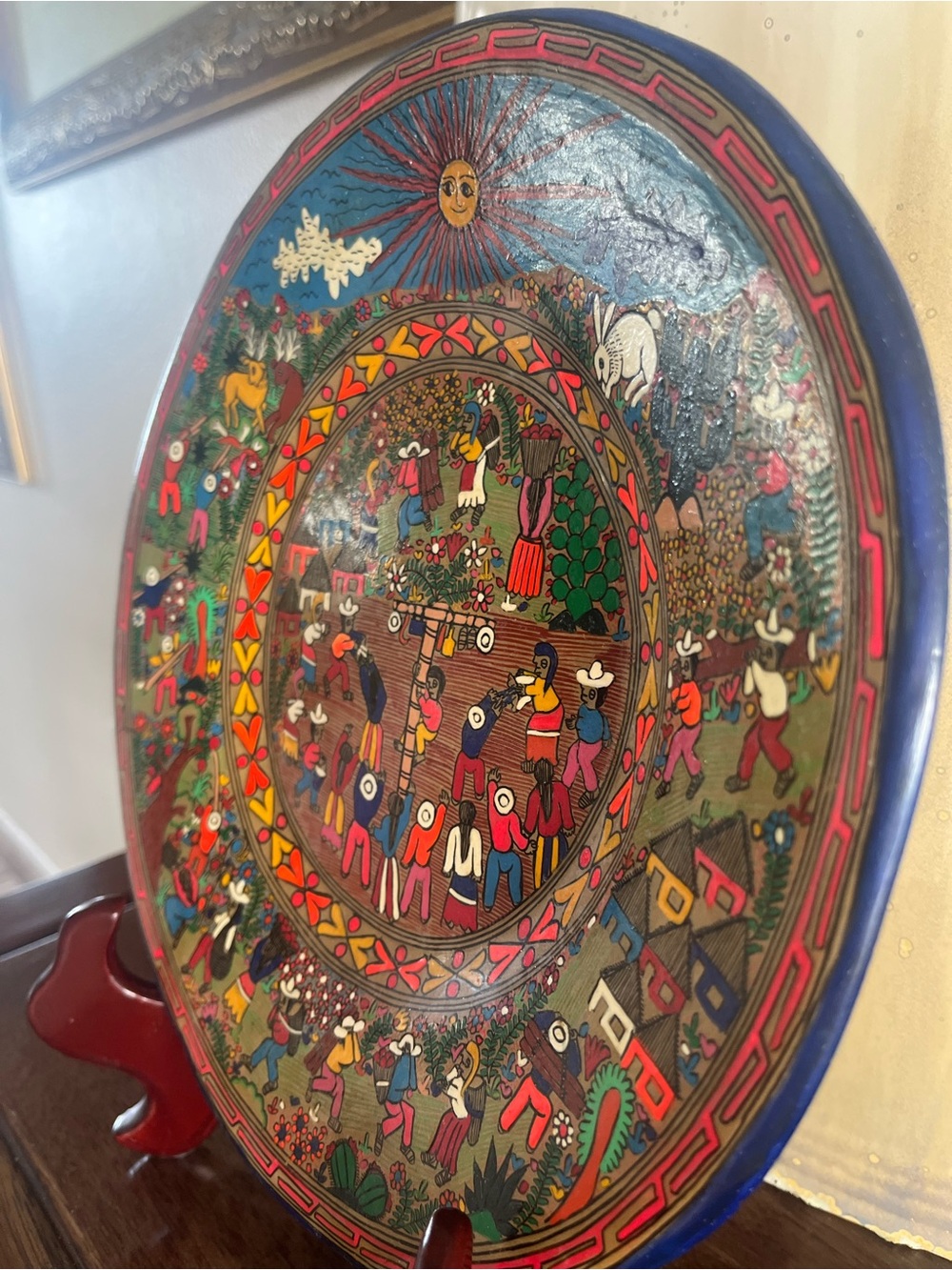 Mexico festive images old decorative plate - Picture 4 of 12